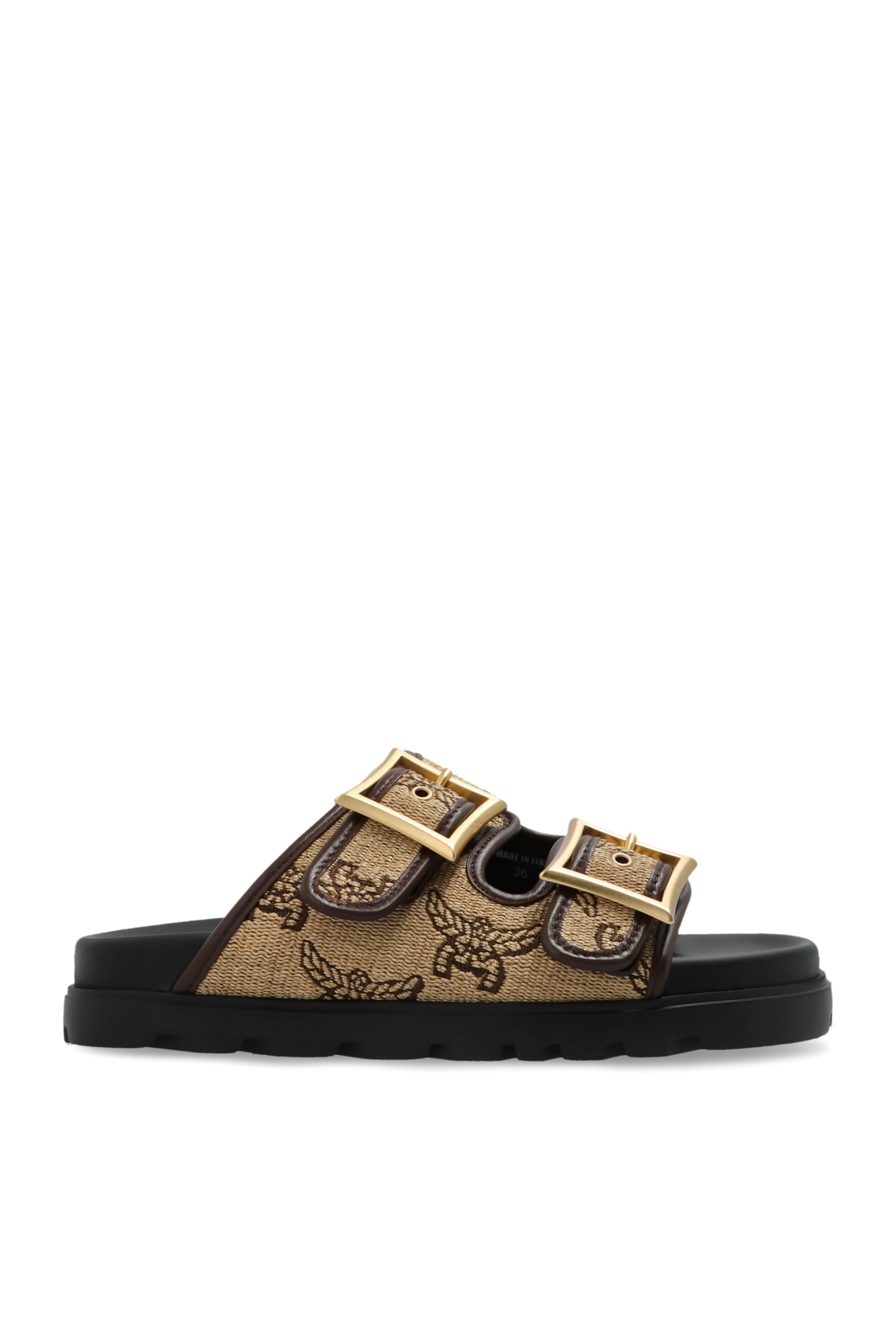 [MCM]★Visetos slide sandals MCM Women's Visetos Criss Cross Slide Sandals | Bloomingdale's